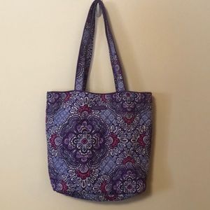 Vera Bradley Lilac Tapestry Tote Bag Purse
